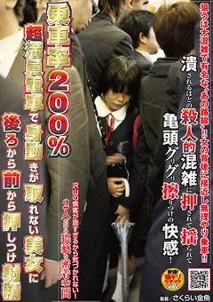【NATURALHIGH】超満員電車で身動きが取れない美女に射精 【NHDT-974】